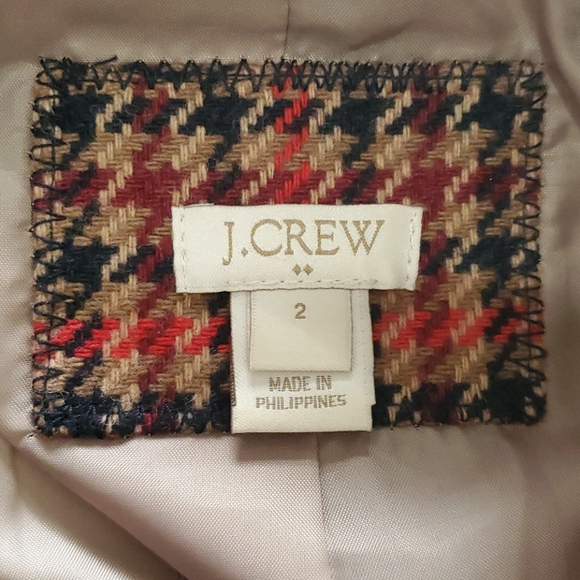 JCrew Houndstooth wool blazer. Size 2. - Picture 7 of 10